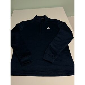 Men's Adidas 1/4 Zip Pullover, Polyester, Blue, Size M